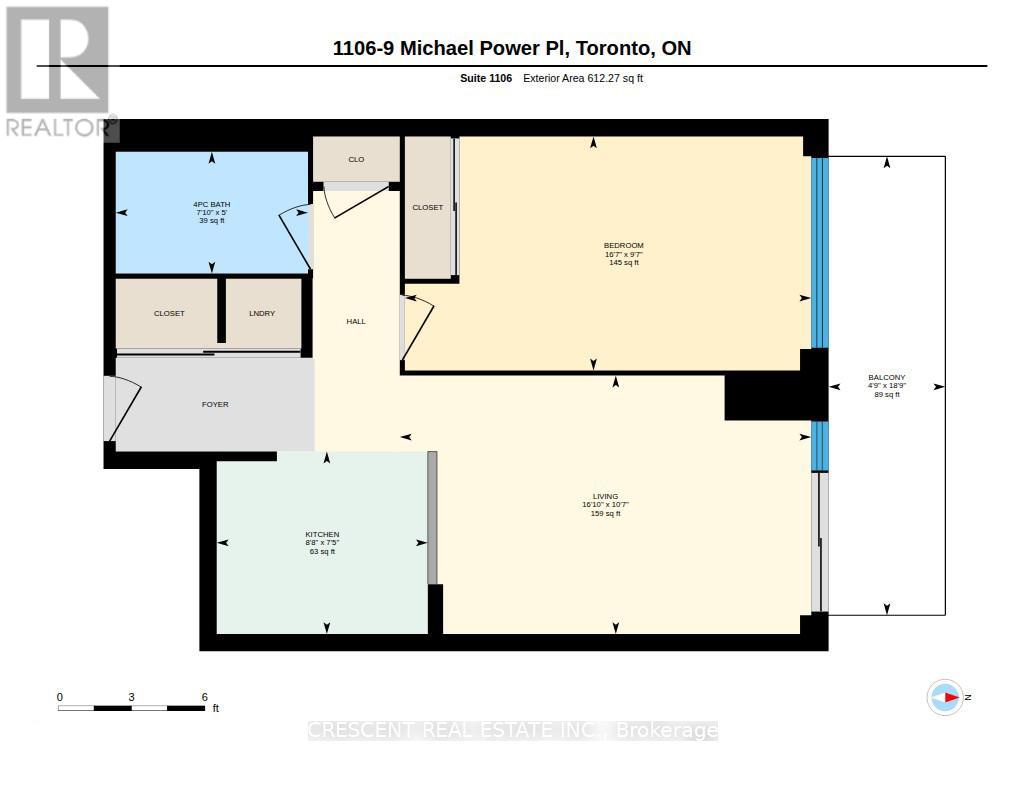 1106 - 9 Michael Power Place, Toronto (islington-city Centre West), Ontario